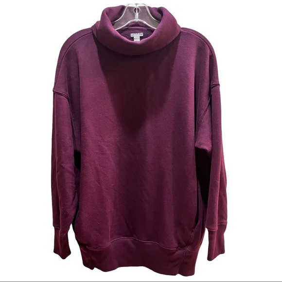aerie Tops - Aerie Maroon Turtleneck Oversized Athleisure Sweatshirt Sz S